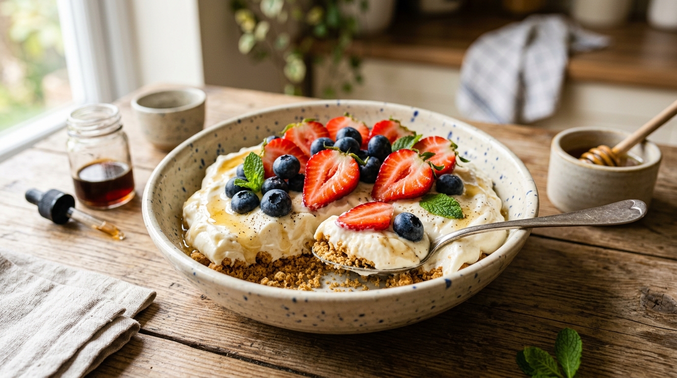 Protein cheesecake bowl