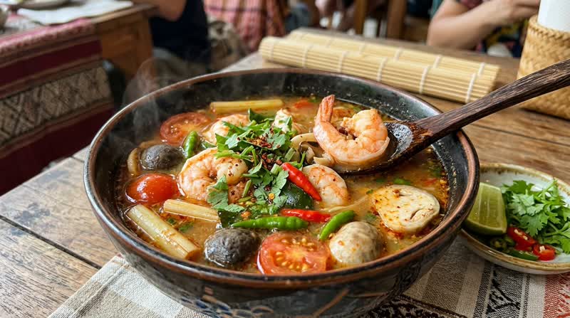 Tom Yum Goong (Spicy Thai Soup with Shrimp)